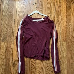 pacsun maroon long sleeve top